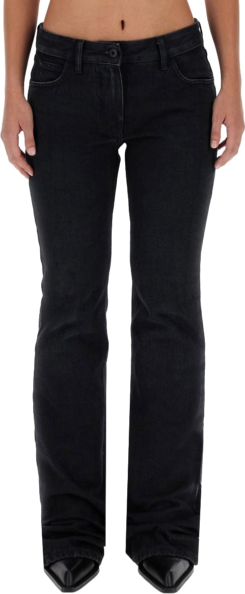 OFF-WHITE JEANS WIDE LEG Zwart