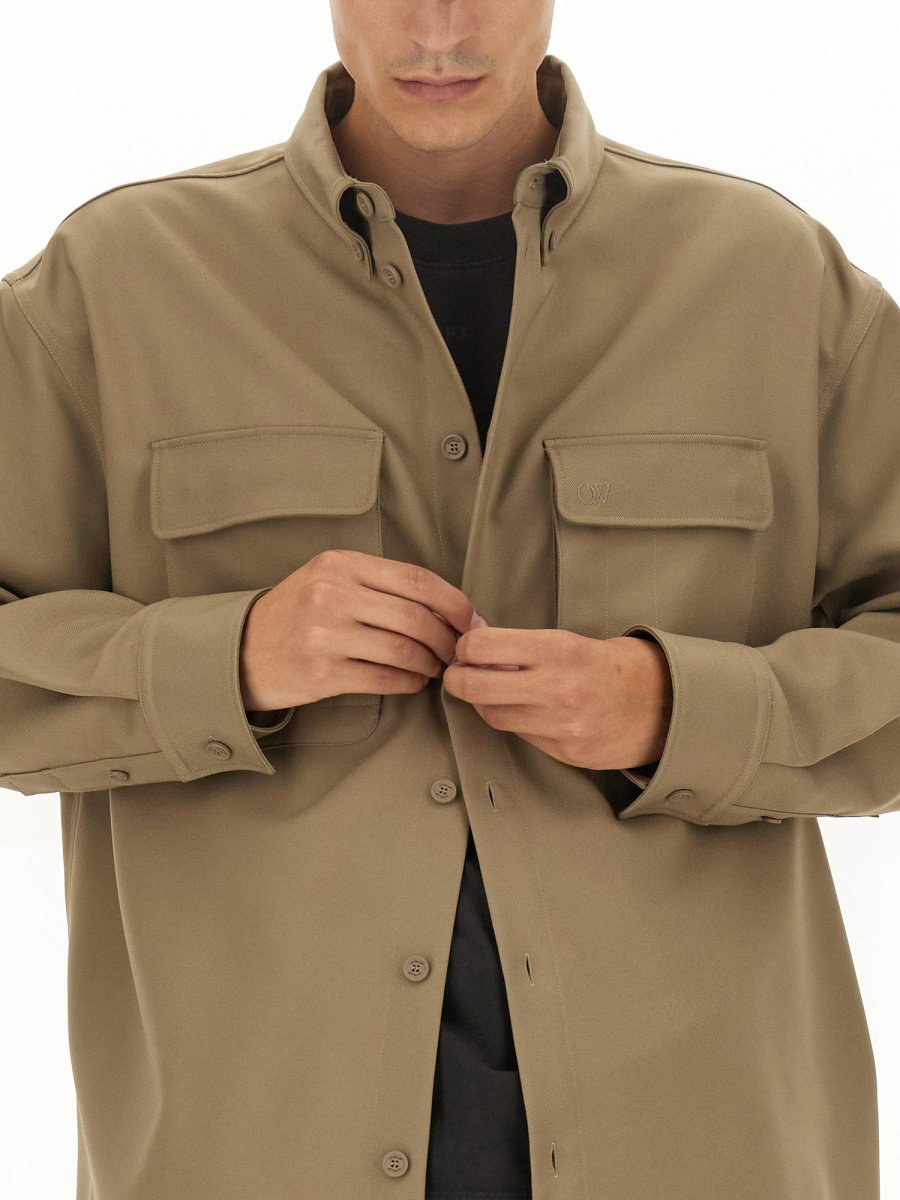 OFF-WHITE OVERSIZE FIT SHIRT Beige