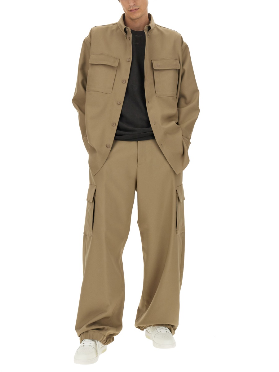 OFF-WHITE OVERSIZE FIT SHIRT Beige