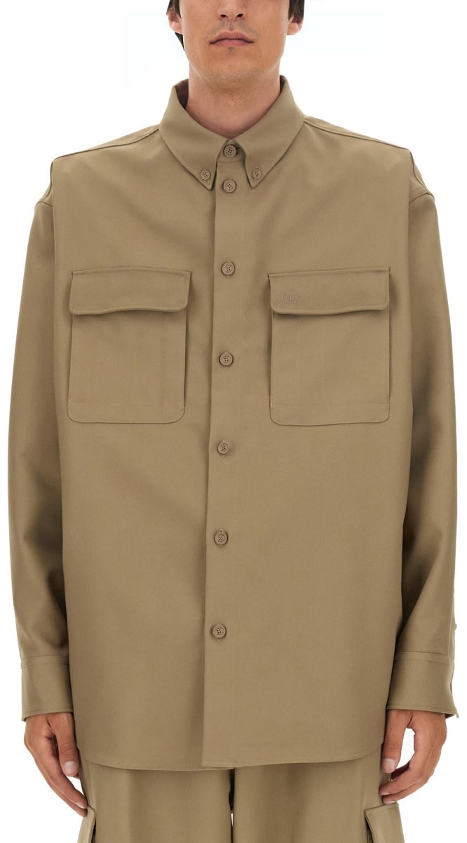 OFF-WHITE OVERSIZE FIT SHIRT Beige