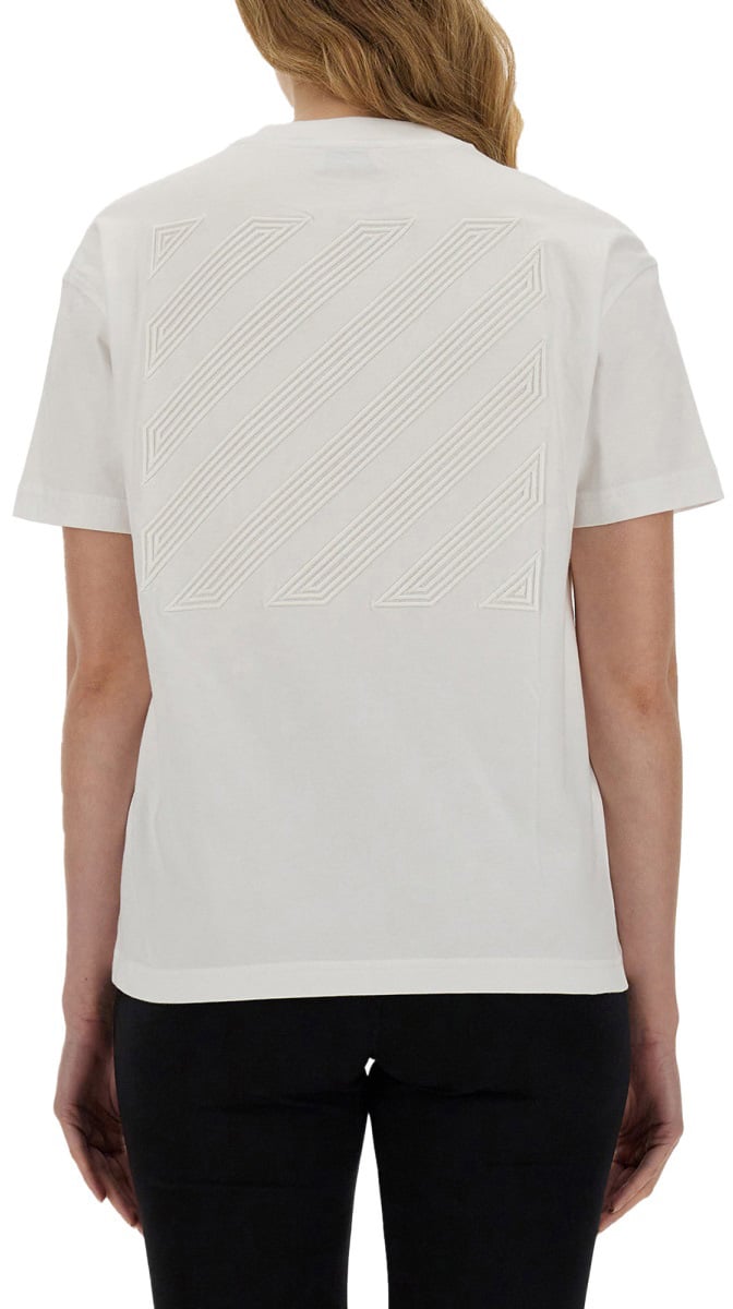 OFF-WHITE T-SHIRT WITH LOGO Wit