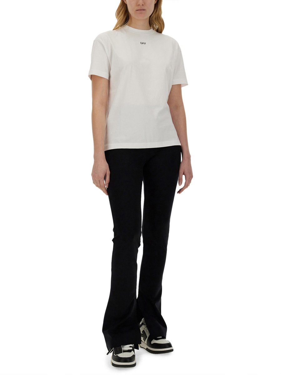 OFF-WHITE T-SHIRT WITH LOGO Wit