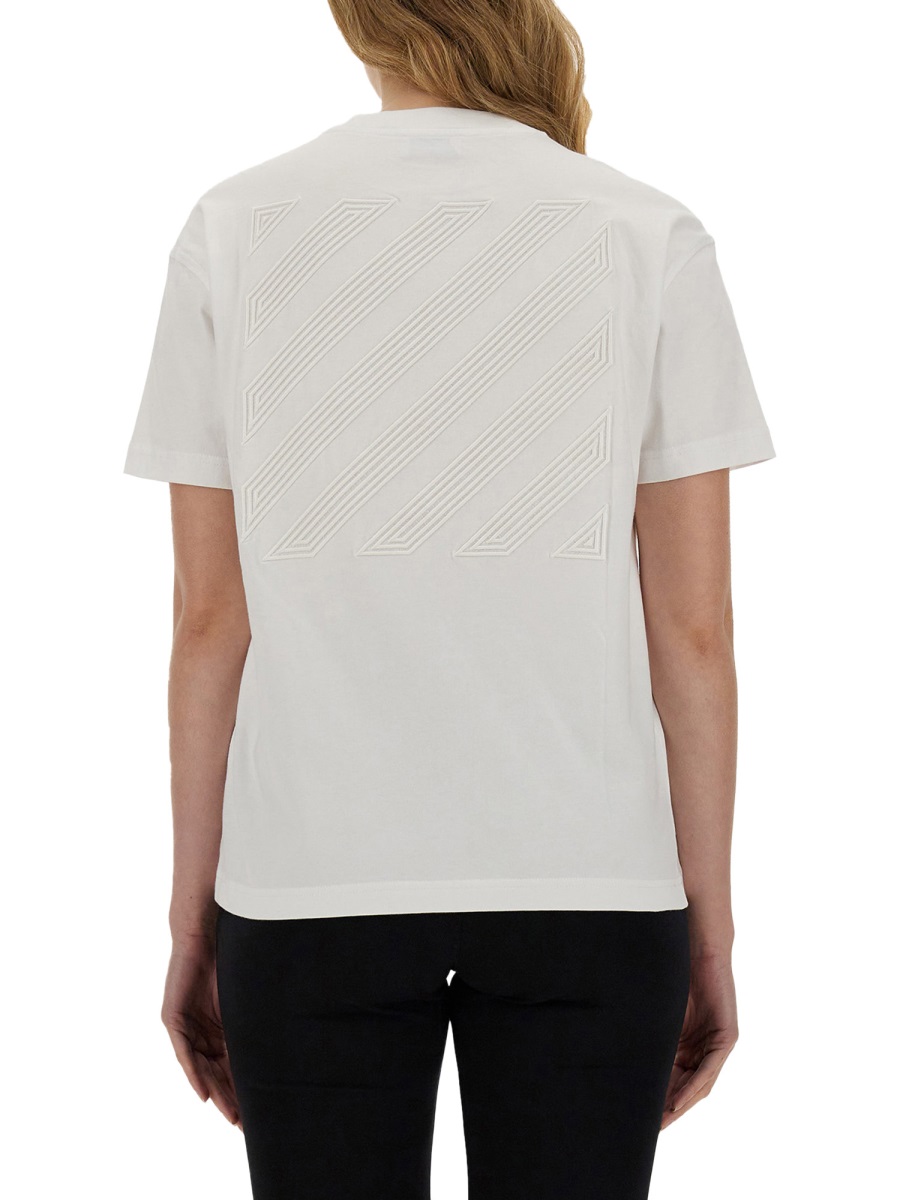 OFF-WHITE T-SHIRT WITH LOGO Wit