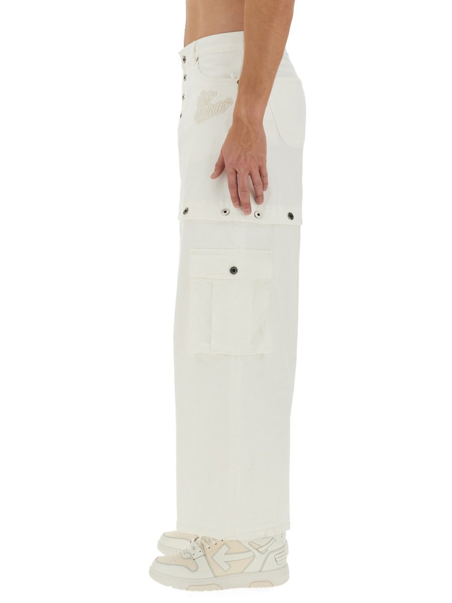 OFF-WHITE 90'S SUPER BAGGY JEANS Wit