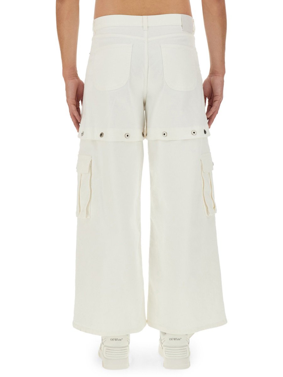 OFF-WHITE 90'S SUPER BAGGY JEANS Wit