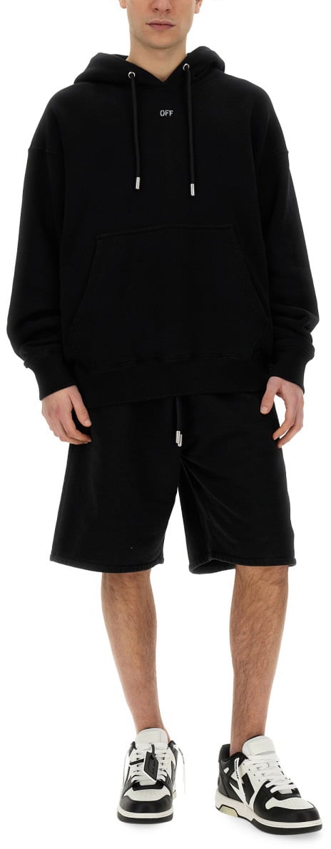 OFF-WHITE BERMUDA WITH LOGO Zwart