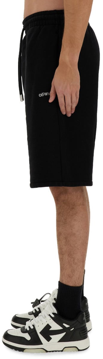 OFF-WHITE BERMUDA WITH LOGO Zwart