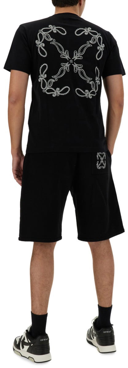 OFF-WHITE BERMUDA WITH LOGO Zwart