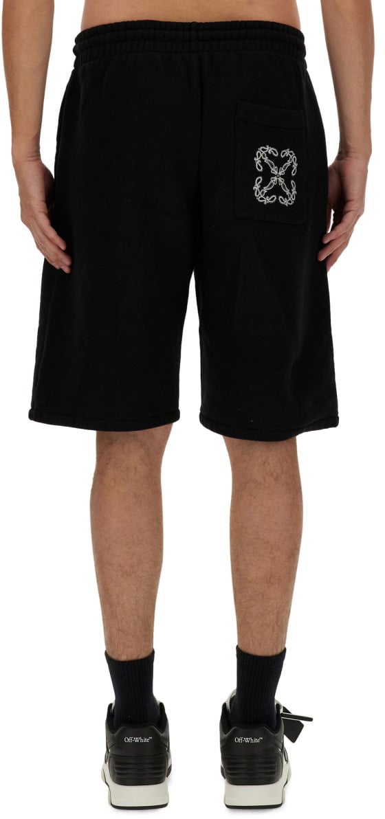 OFF-WHITE BERMUDA WITH LOGO Zwart