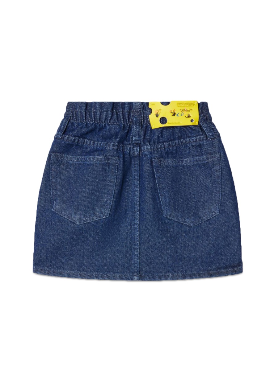OFF-WHITE off print plain denim skirt Blauw