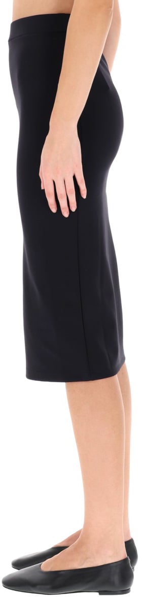 OFF-WHITE MIDI SKIRT WITH LOGO Zwart