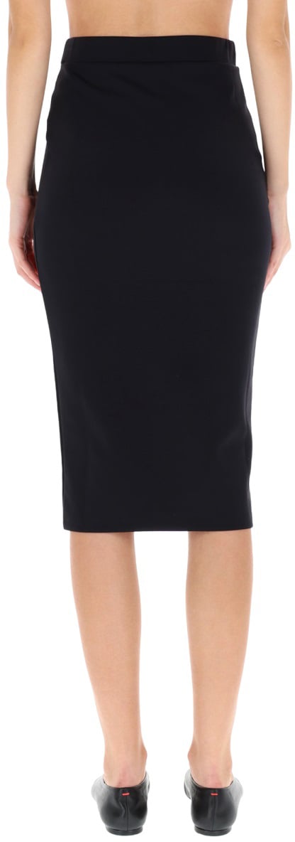 OFF-WHITE MIDI SKIRT WITH LOGO Zwart