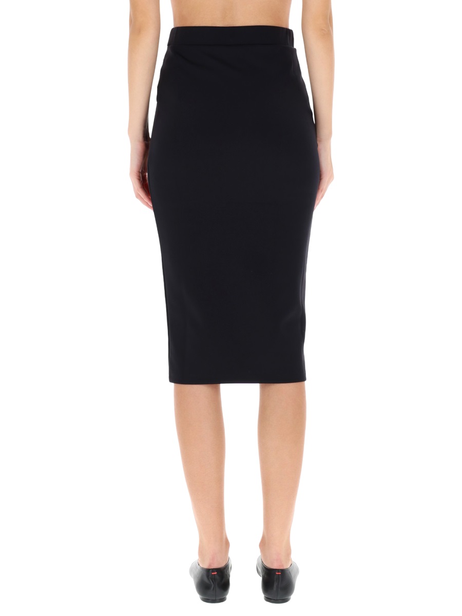 OFF-WHITE MIDI SKIRT WITH LOGO Zwart