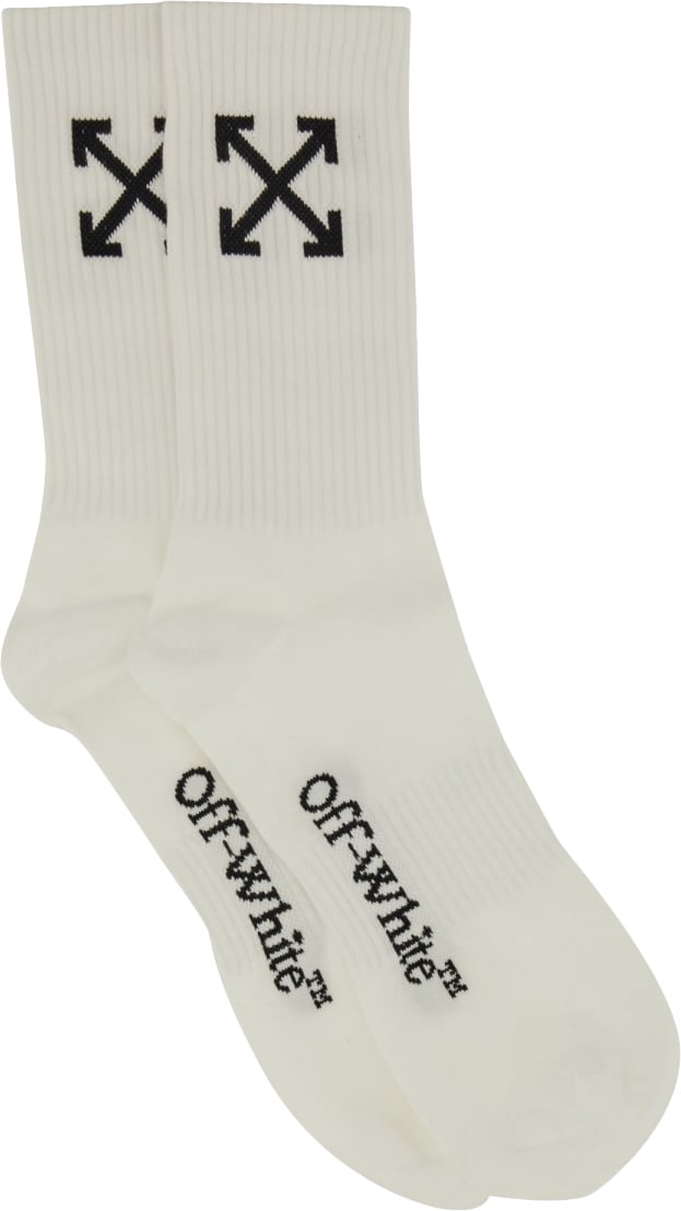 OFF-WHITE MEDIUM SOCKS WITH "ARROW" PATTERN Wit