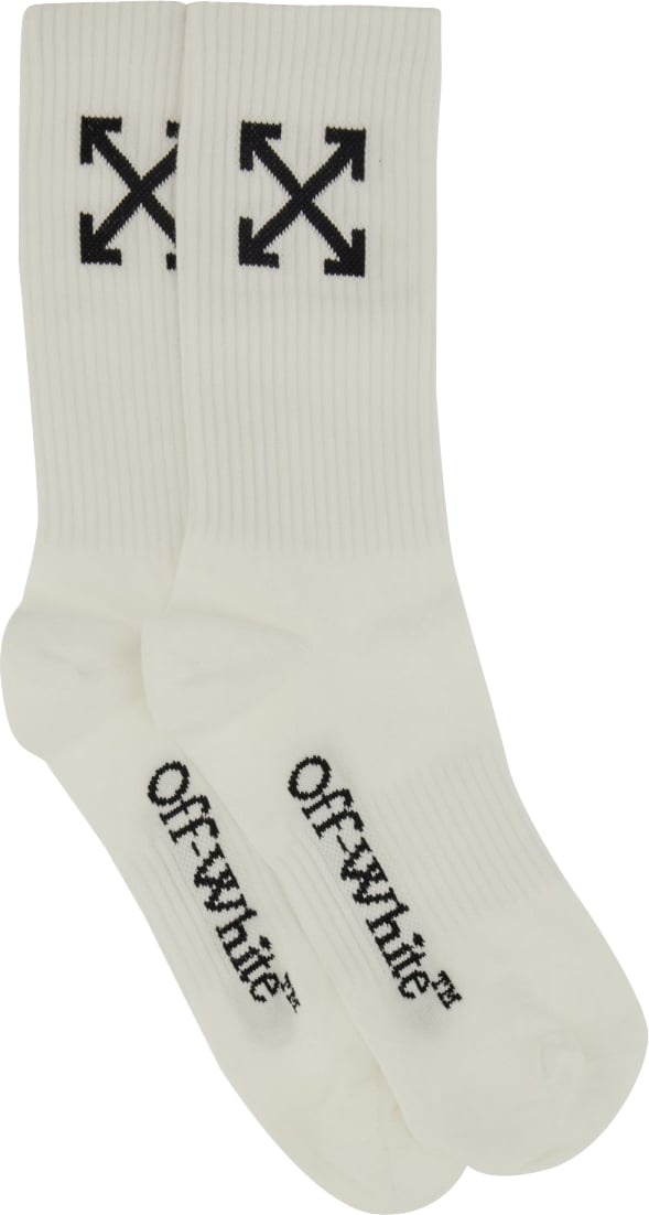 OFF-WHITE MEDIUM SOCKS WITH "ARROW" PATTERN Wit