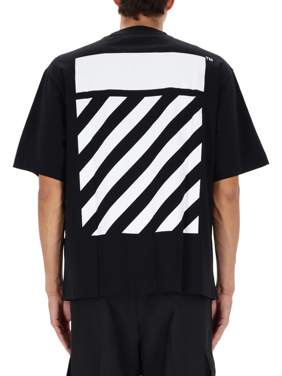 OFF-WHITE T-SHIRT WITH LOGO Zwart