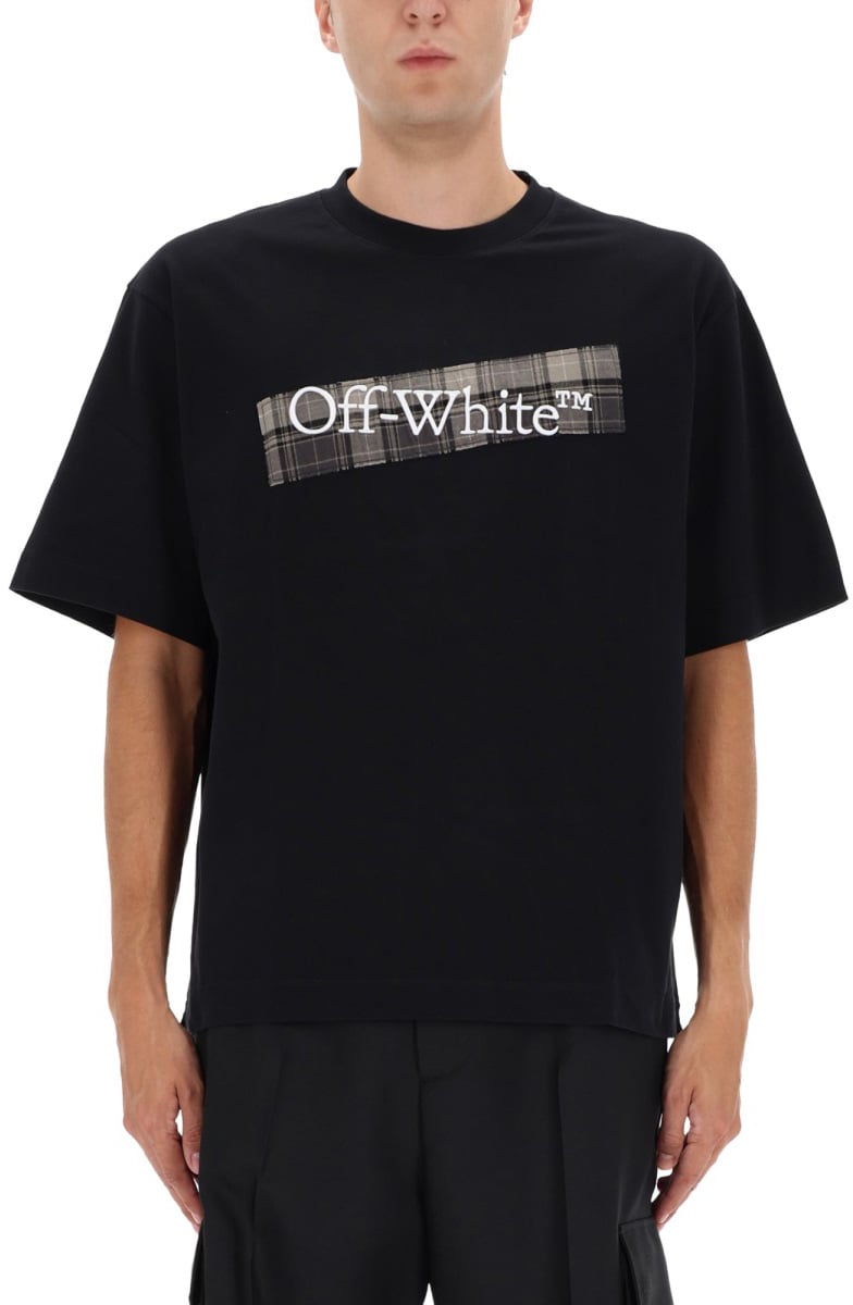 OFF-WHITE T-SHIRT WITH LOGO Zwart