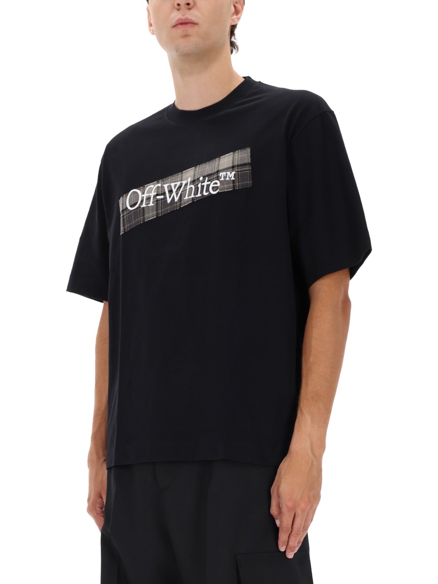 OFF-WHITE T-SHIRT WITH LOGO Zwart