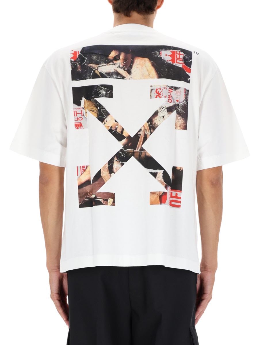 OFF-WHITE T-SHIRT WITH LOGO Wit