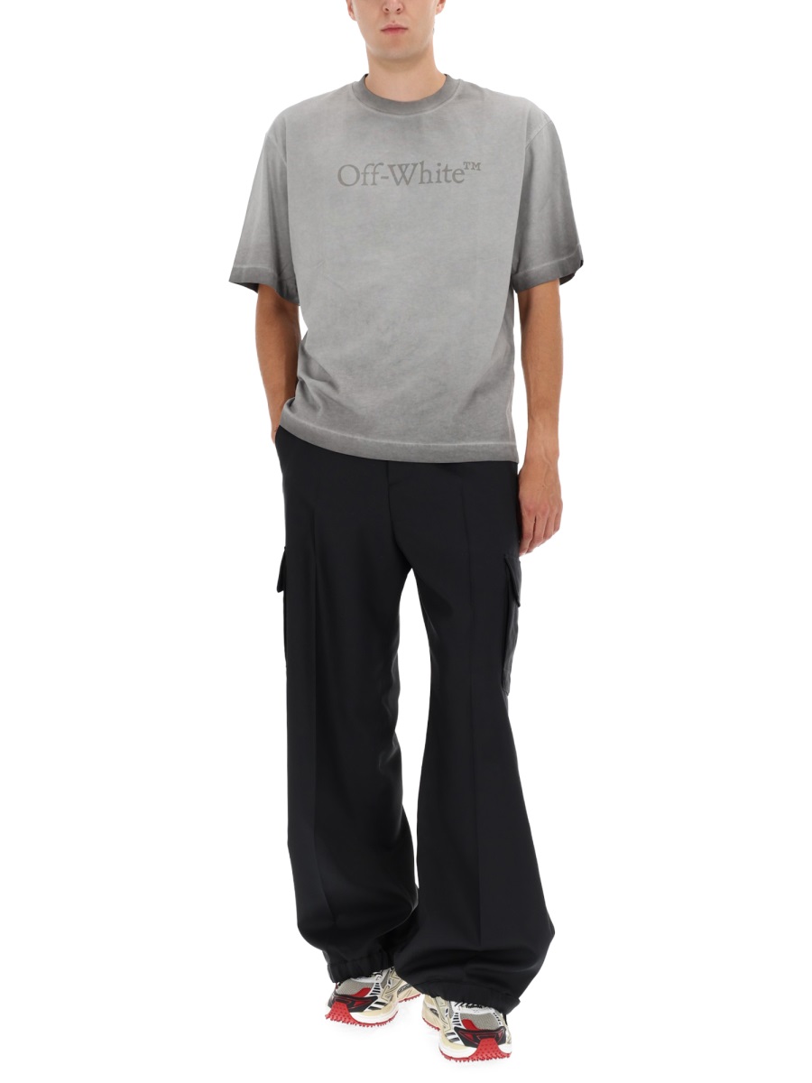 OFF-WHITE T-SHIRT WITH LOGO Grijs