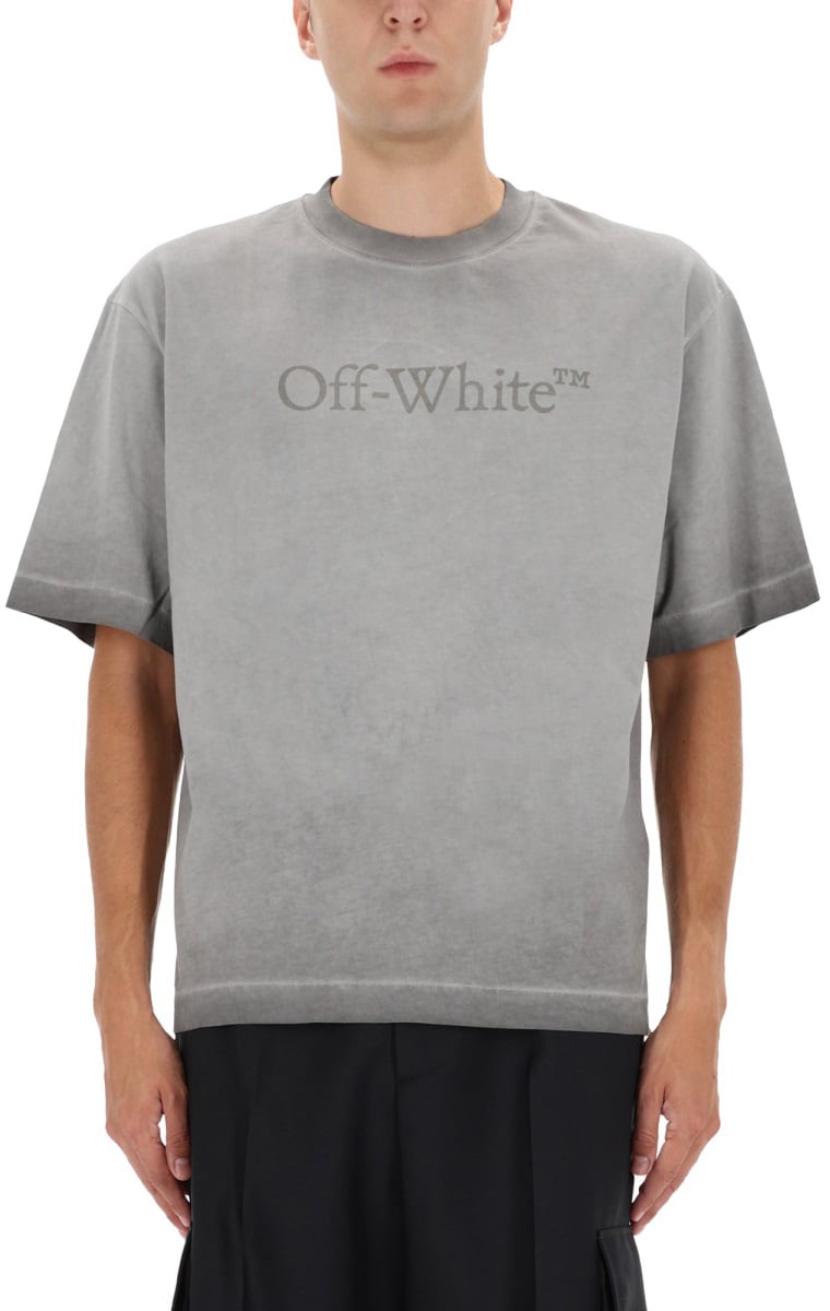 OFF-WHITE T-SHIRT WITH LOGO Grijs