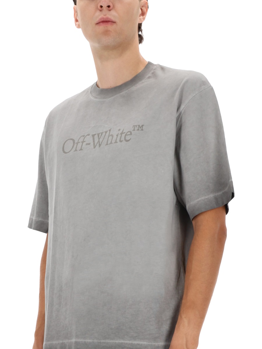 OFF-WHITE T-SHIRT WITH LOGO Grijs