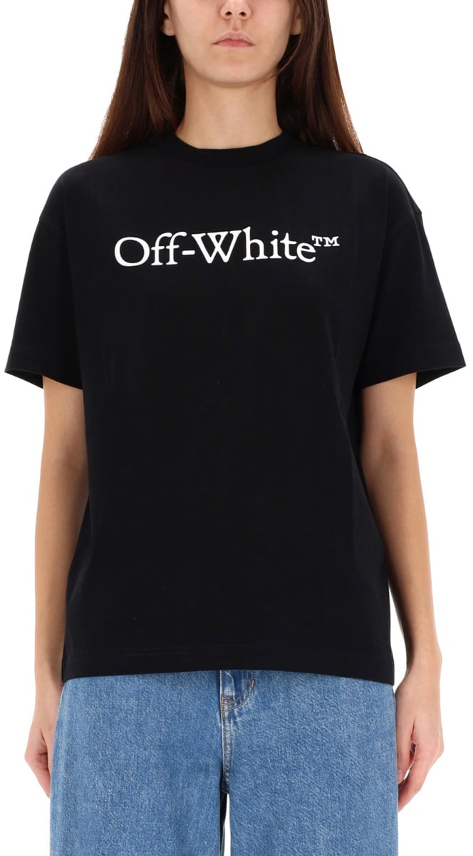 OFF-WHITE T-SHIRT WITH LOGO Zwart