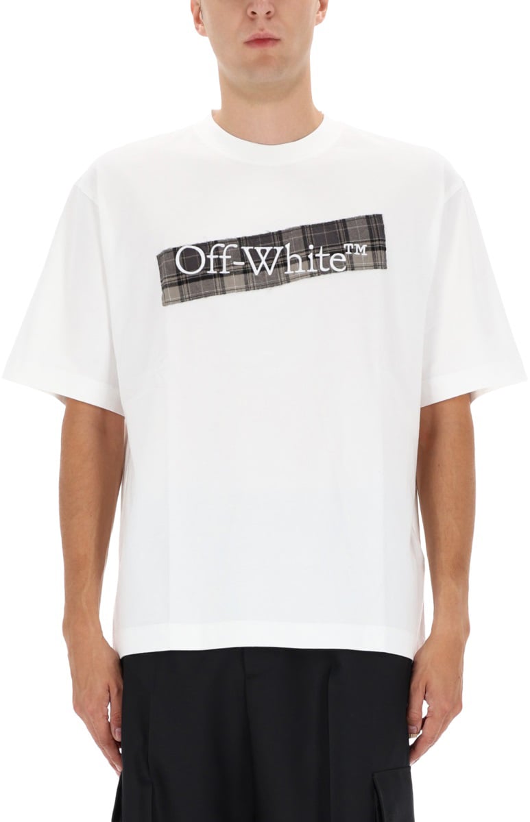 OFF-WHITE T-SHIRT WITH LOGO Wit