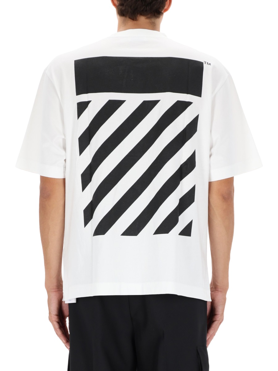 OFF-WHITE T-SHIRT WITH LOGO Wit