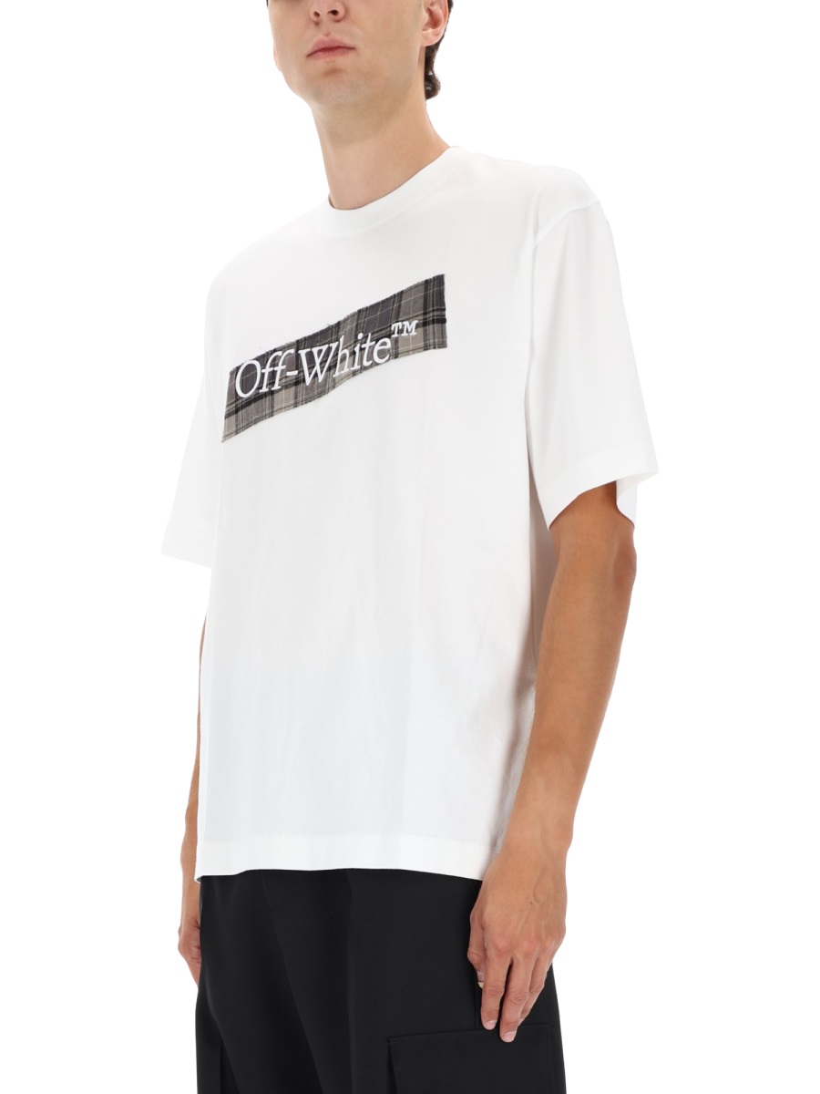 OFF-WHITE T-SHIRT WITH LOGO Wit