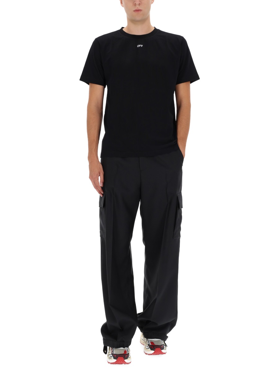 OFF-WHITE T-SHIRT WITH LOGO Zwart