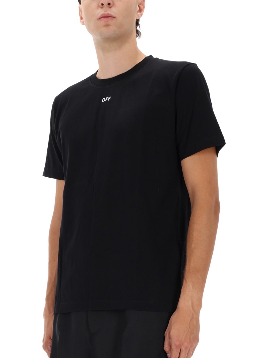 OFF-WHITE T-SHIRT WITH LOGO Zwart