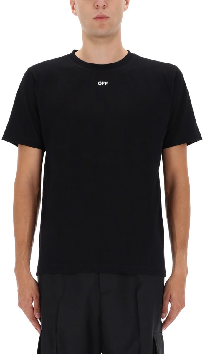 OFF-WHITE T-SHIRT WITH LOGO Zwart