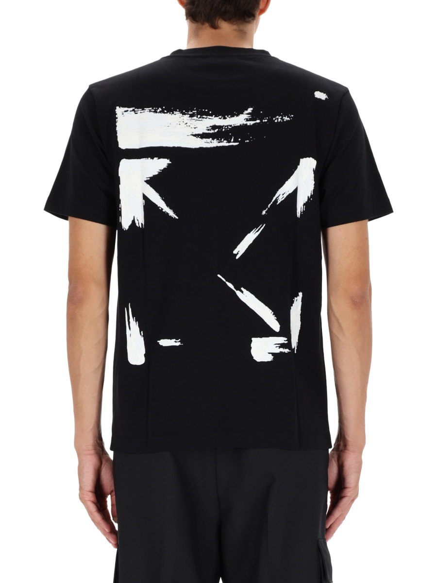 OFF-WHITE T-SHIRT WITH LOGO Zwart