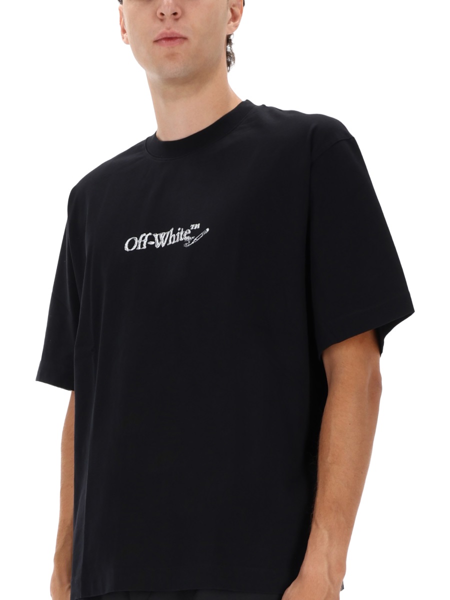 OFF-WHITE T-SHIRT WITH LOGO Zwart