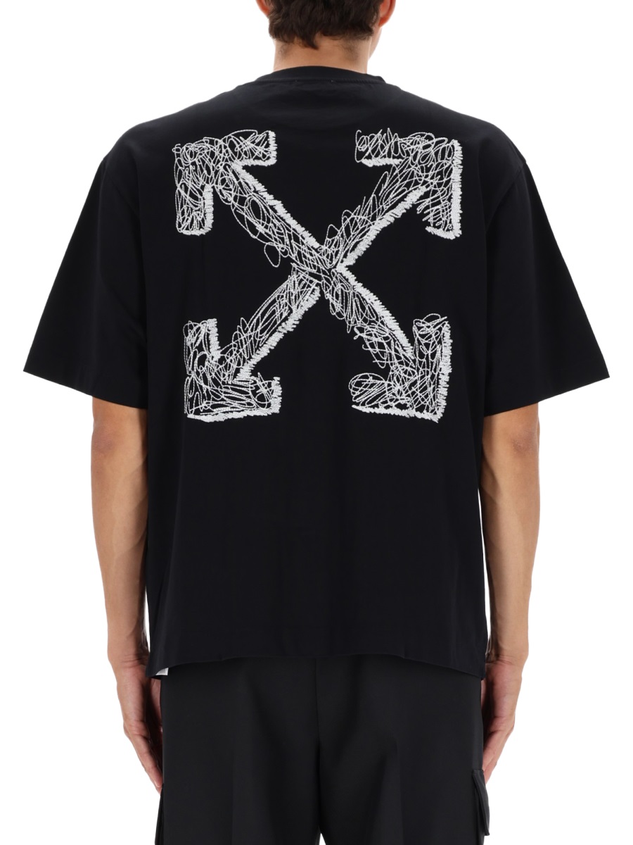 OFF-WHITE T-SHIRT WITH LOGO Zwart