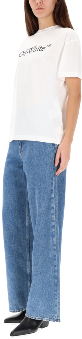 OFF-WHITE T-SHIRT WITH LOGO Wit
