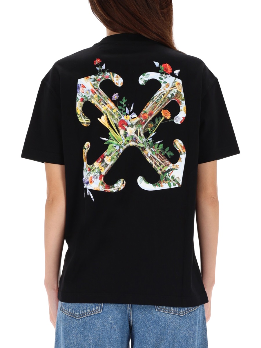 OFF-WHITE T-SHIRT WITH LOGO Zwart