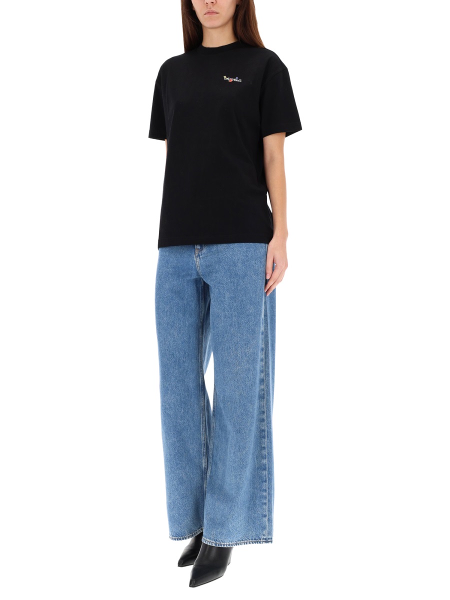 OFF-WHITE T-SHIRT WITH LOGO Zwart
