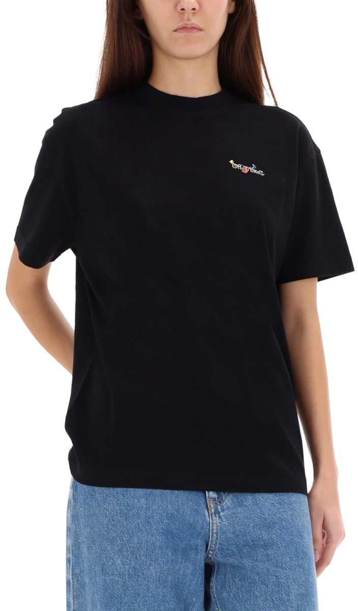 OFF-WHITE T-SHIRT WITH LOGO Zwart