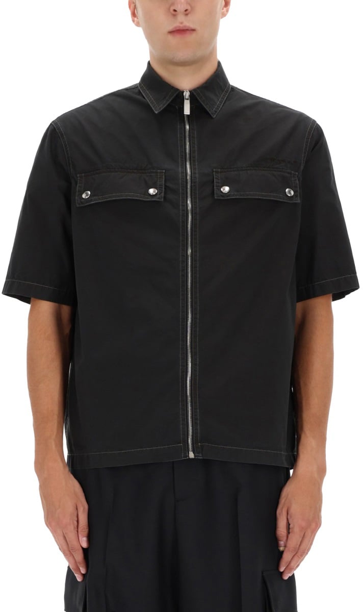 OFF-WHITE ZIPPERED "ARROW" SHIRT Zwart
