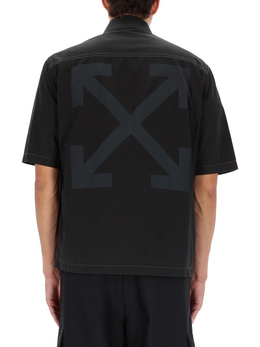 OFF-WHITE ZIPPERED "ARROW" SHIRT Zwart