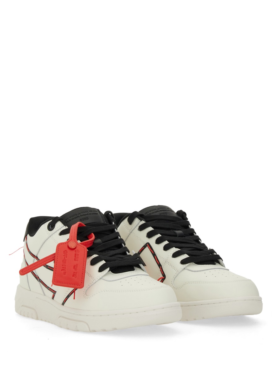 OFF-WHITE LEATHER SNEAKER Wit