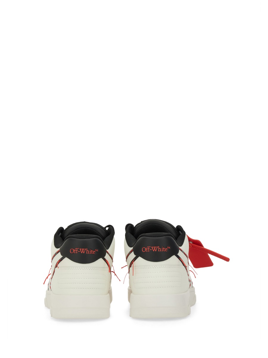 OFF-WHITE LEATHER SNEAKER Wit