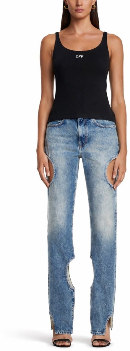 OFF-WHITE TANK TOP WITH LOGO Zwart