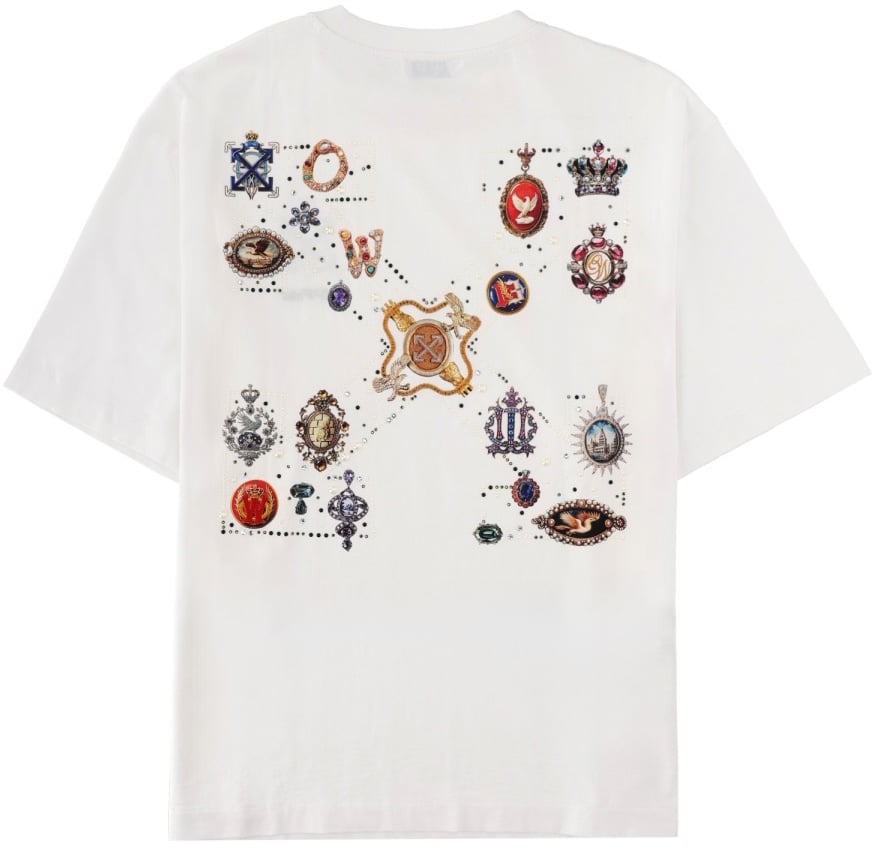 OFF-WHITE T-SHIRT CON LOGO Wit