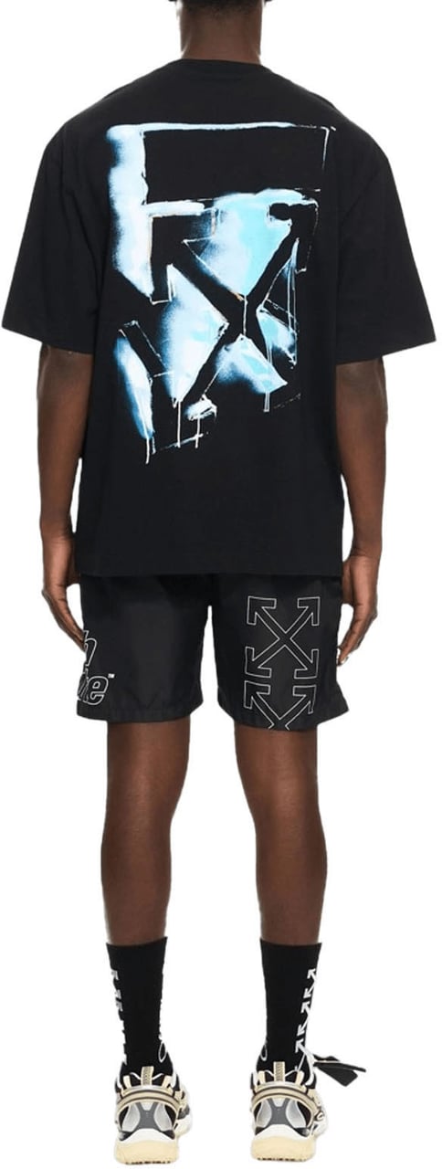 OFF-WHITE 3D Pijl Spray Skate T-shirt Zwart