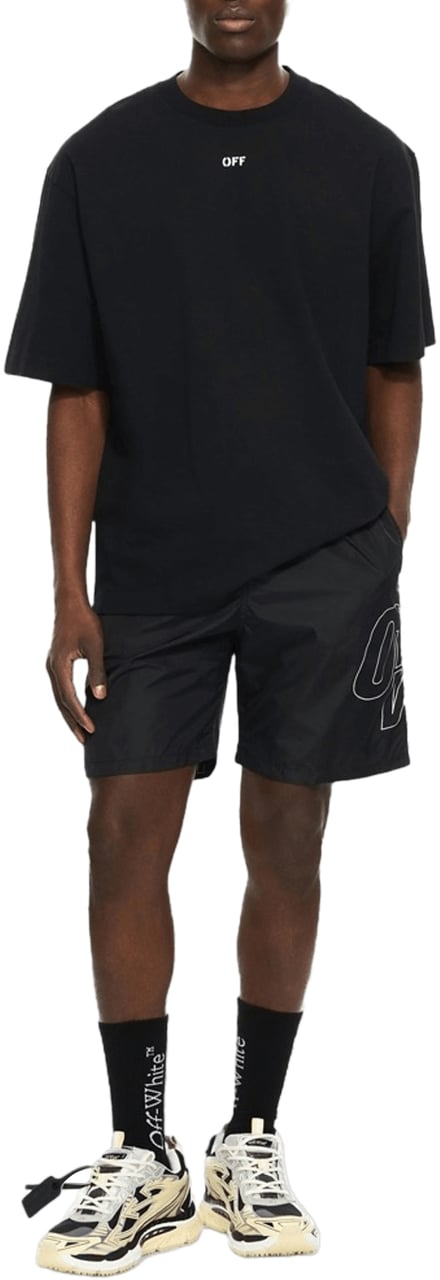 OFF-WHITE 3D Pijl Spray Skate T-shirt Zwart