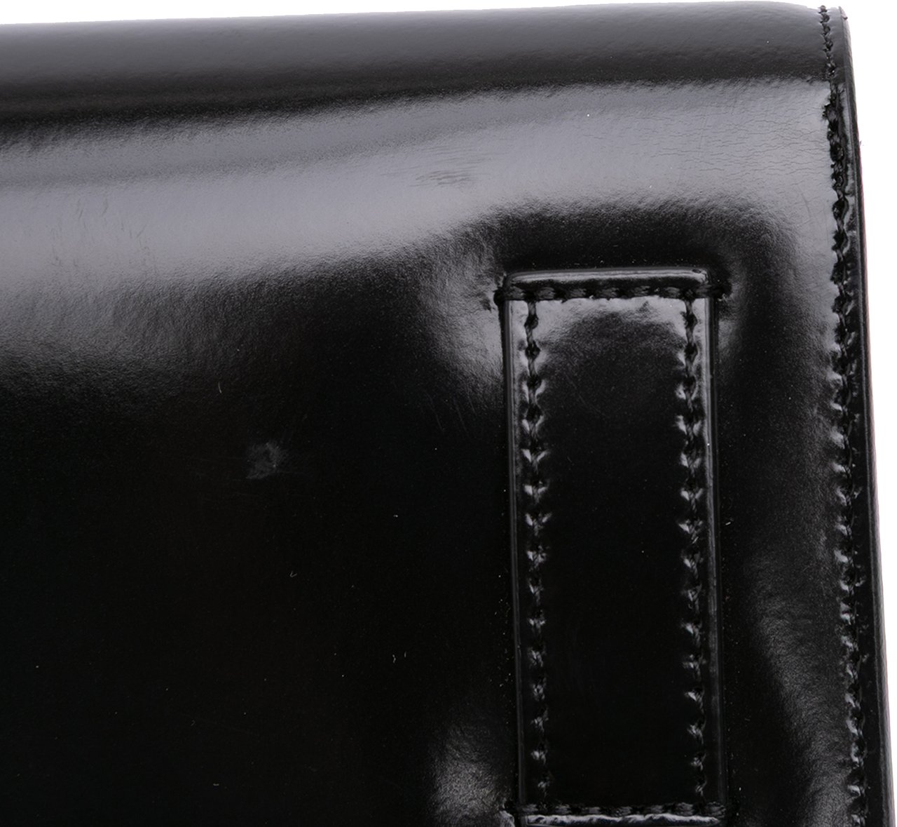 OFF-WHITE Glazed Calfskin Life's Work Jitney 0.7 Bag Zwart