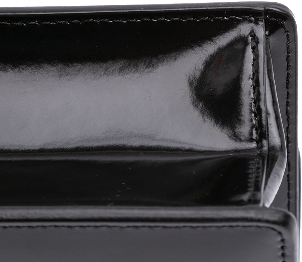 OFF-WHITE Glazed Calfskin Life's Work Jitney 0.7 Bag Zwart
